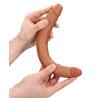 Real Rock Double Gode Straight Slim 30.5 x 3.5cm Marron